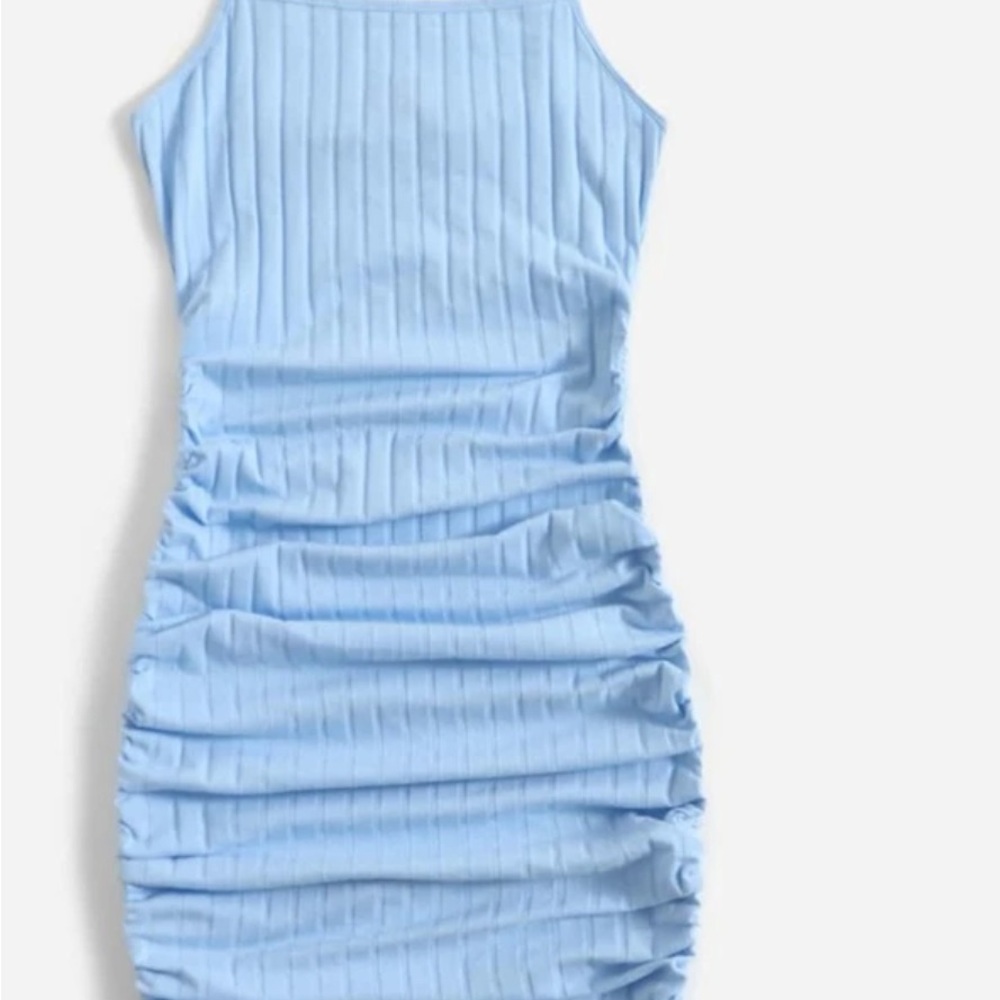 Drawstring Rib knit Dress - Picture 3 of 3